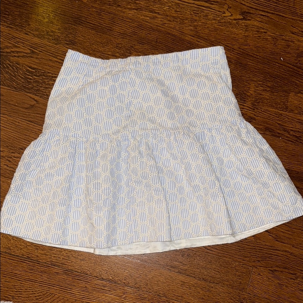 Blue and White Patterned Women's Skirt